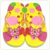 Papuci de baie / plaja copii Bella Butterfly, mas 22-23
